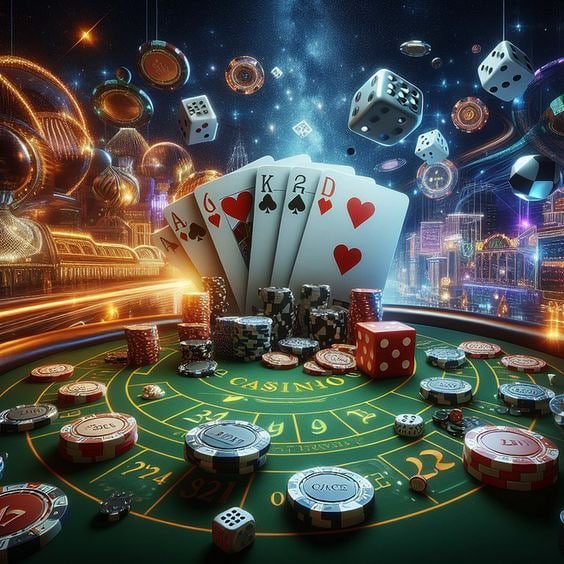 Tata letak papan taruhan roulette dengan semua pilihan taruhan